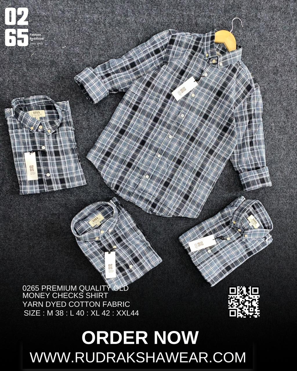 0265 Yarn Dyed Checks Full Sleeve Shirt | Box Pleated | Button Down collar