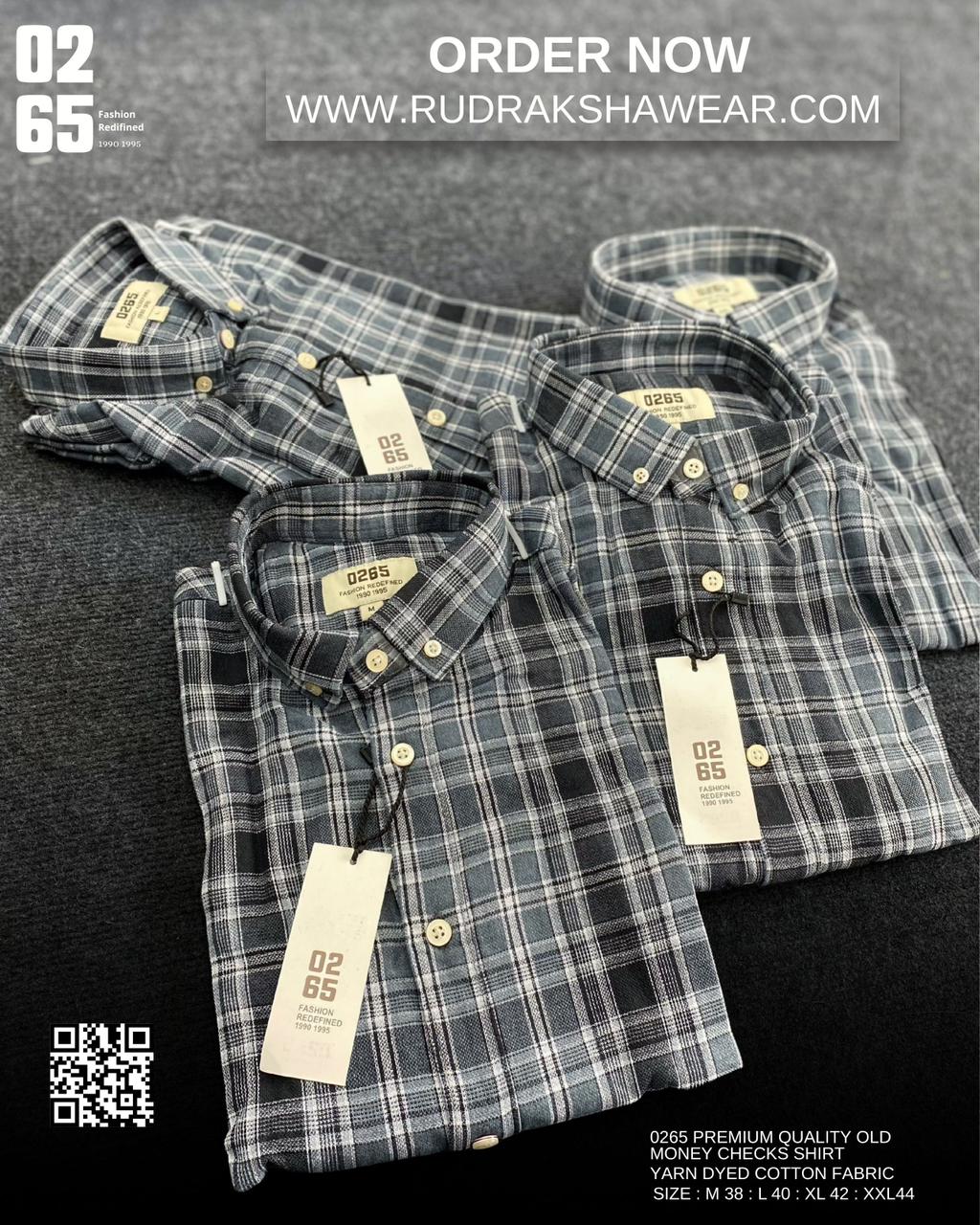 0265 Yarn Dyed Checks Full Sleeve Shirt | Box Pleated | Button Down collar