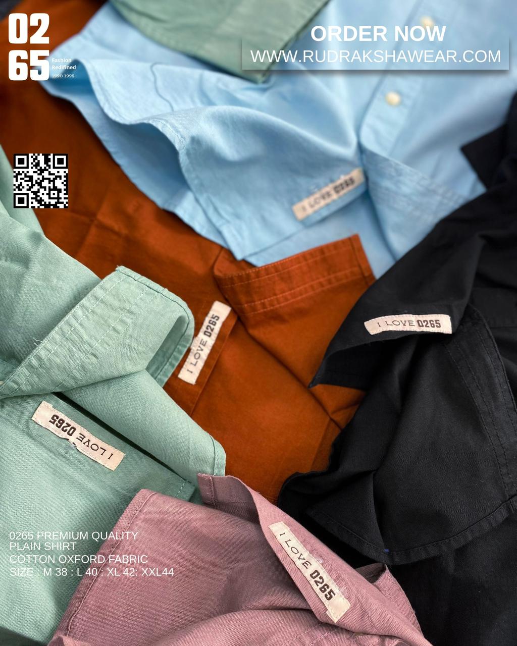 Signature 0265 Premium Cotton Oxford Full Sleeve Shirt | Back Side Box Pleated | Button Down Collar