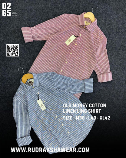 0265 Premium Cotton Linen Lining Shirts | Backside Box Pleated | Ultra Soft Fabric | Yarn Dyed
