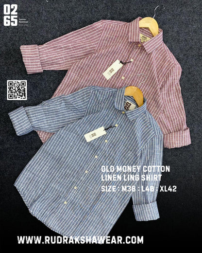 0265 Premium Cotton Linen Lining Shirts | Backside Box Pleated | Ultra Soft Fabric | Yarn Dyed