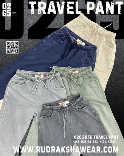 0265 Premium Travel Track Pant | Polo Pockets | Stretchable | Monsoon Special | Easy Dry Series