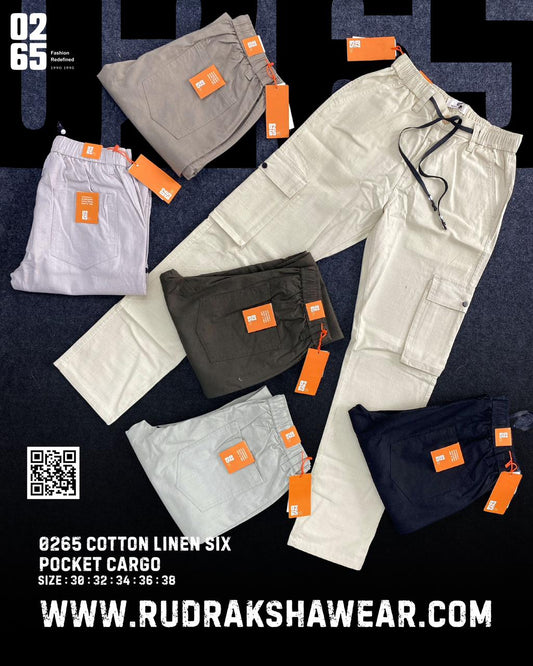 0265 Premium 6 Pocket Cargo | Cotton Linen