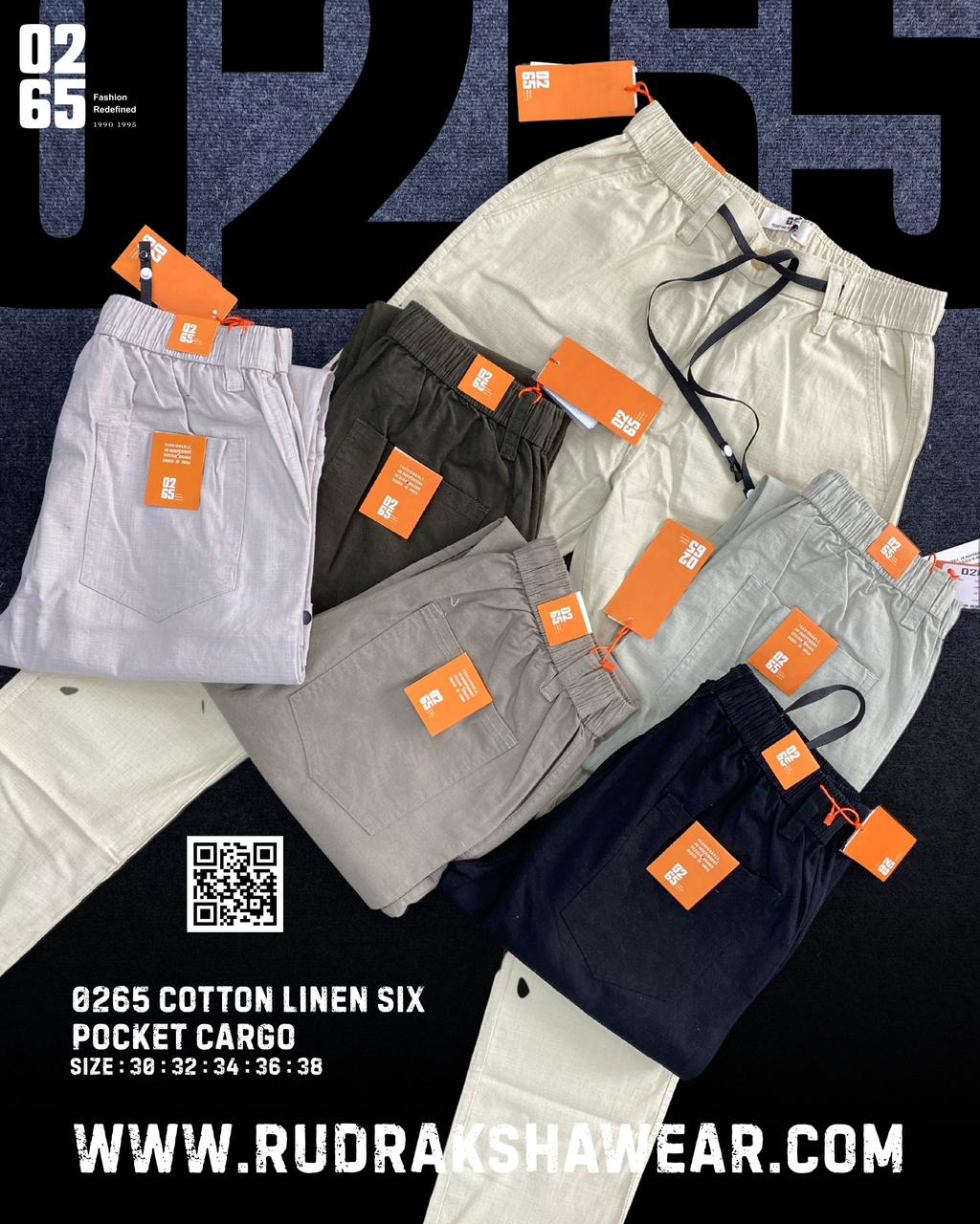 0265 Premium 6 Pocket Cargo | Cotton Linen