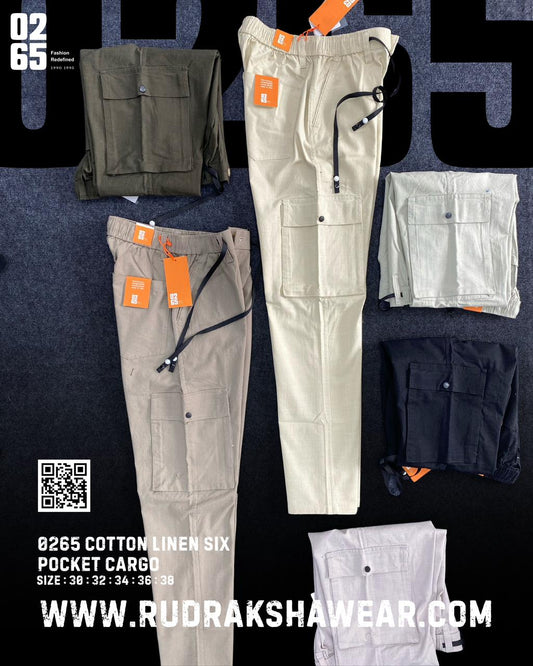 0265 Premium 6 Pocket Cargo | Cotton Linen