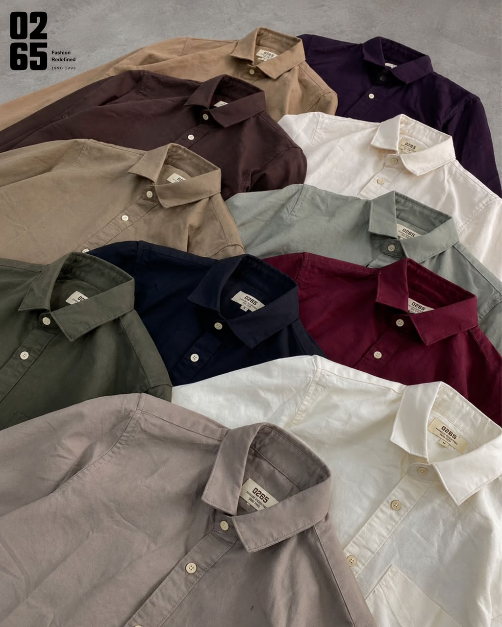 0265 Cotton Oxford Full Sleeve Shirt | Backside Box Pleat | Old Money Shades