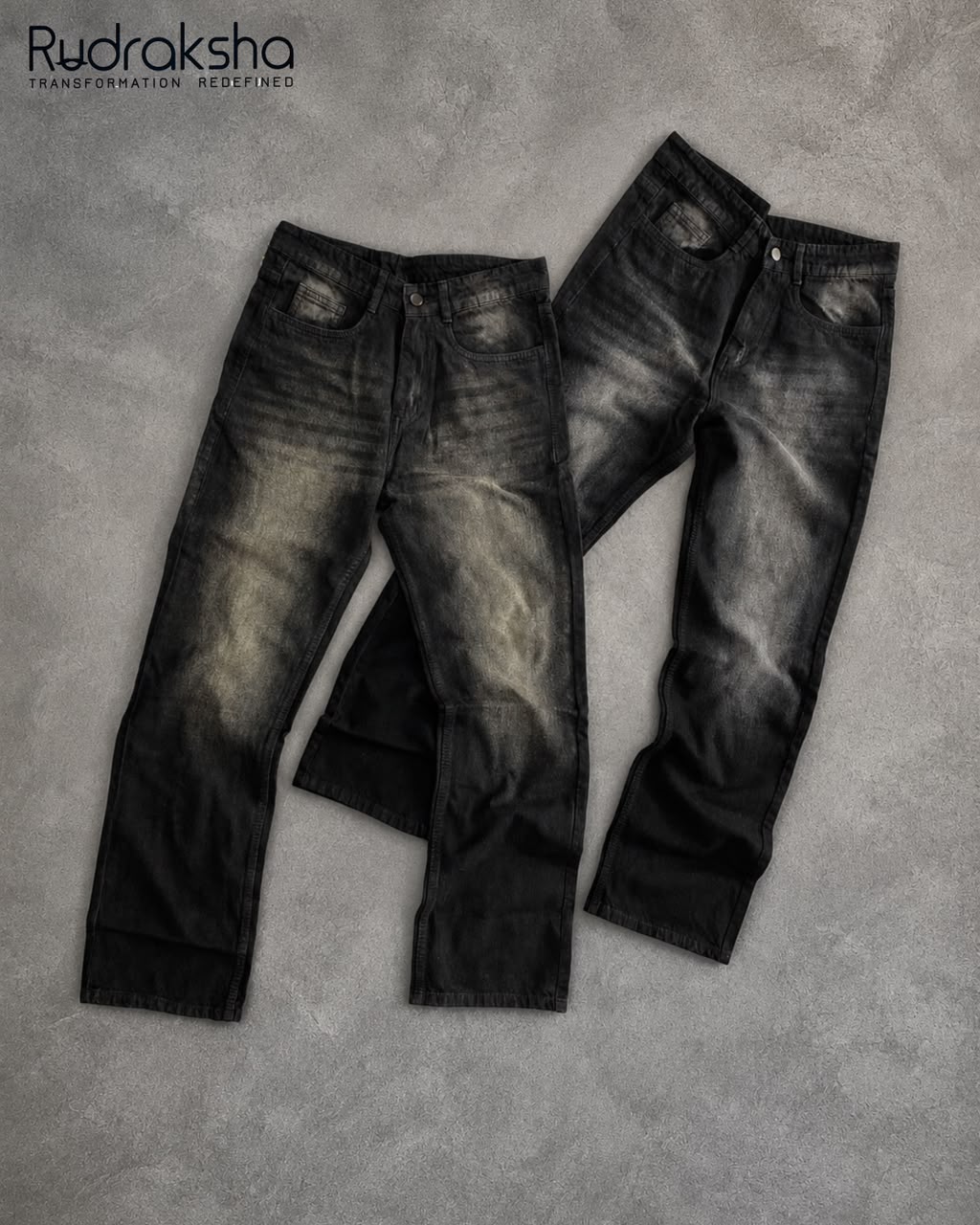 Straight Fit Jeans | Non-Lycra | Length 40" | Bottom 18" - Shades of Black