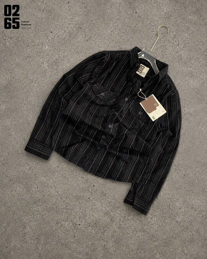 0265 Corduroy Double Pocket Full Sleeve Shirt | Yarn Dyed Checks