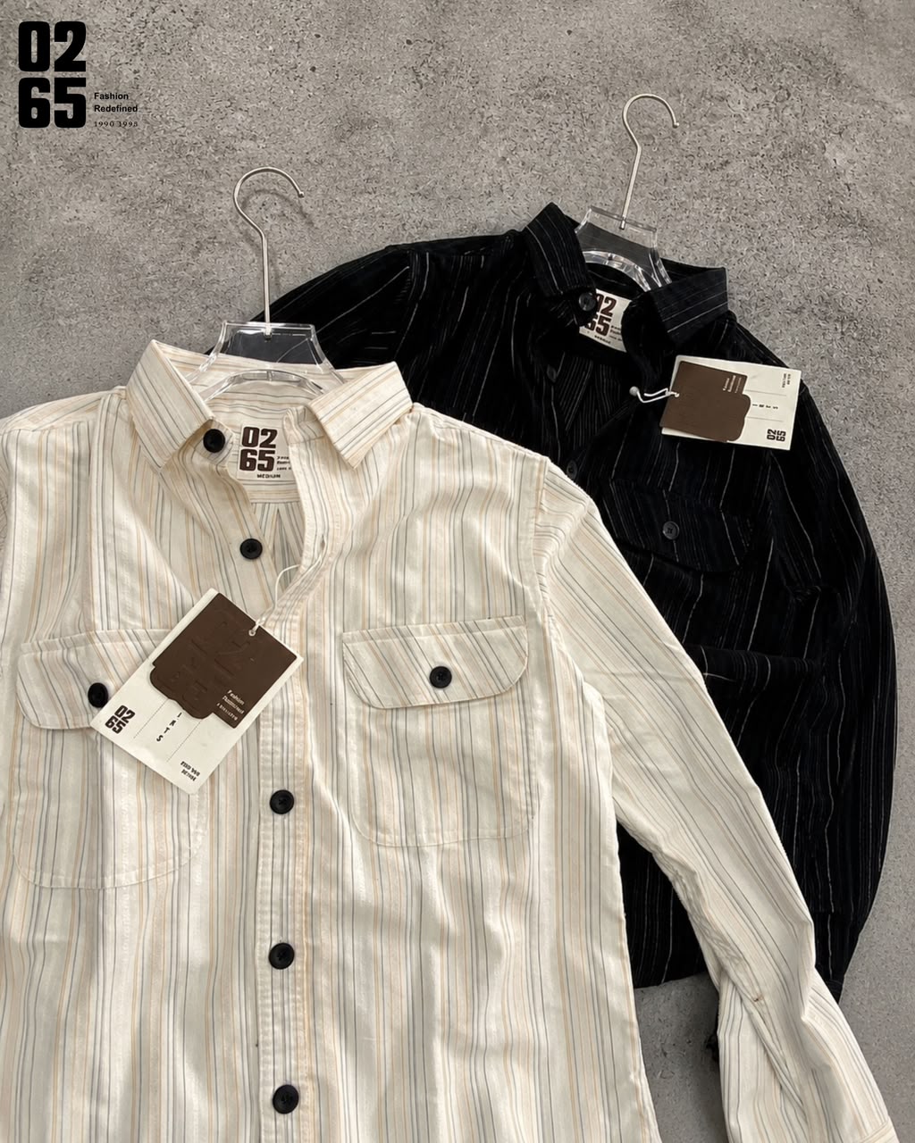 0265 Corduroy Double Pocket Full Sleeve Shirt | Yarn Dyed Checks