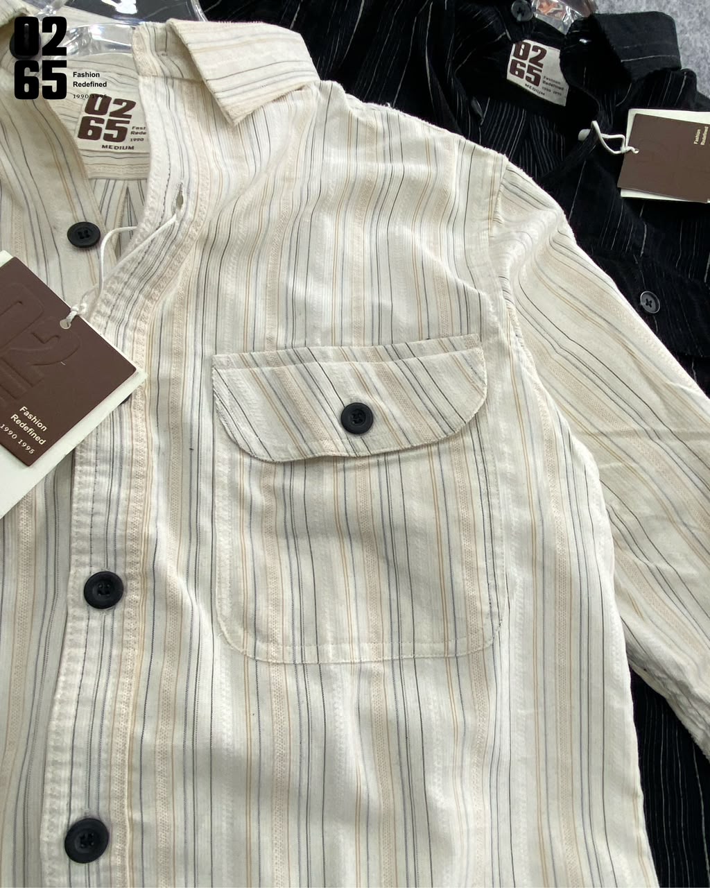 0265 Corduroy Double Pocket Full Sleeve Shirt | Yarn Dyed Checks