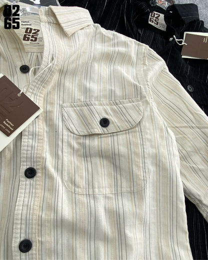 0265 Corduroy Double Pocket Full Sleeve Shirt | Yarn Dyed Checks