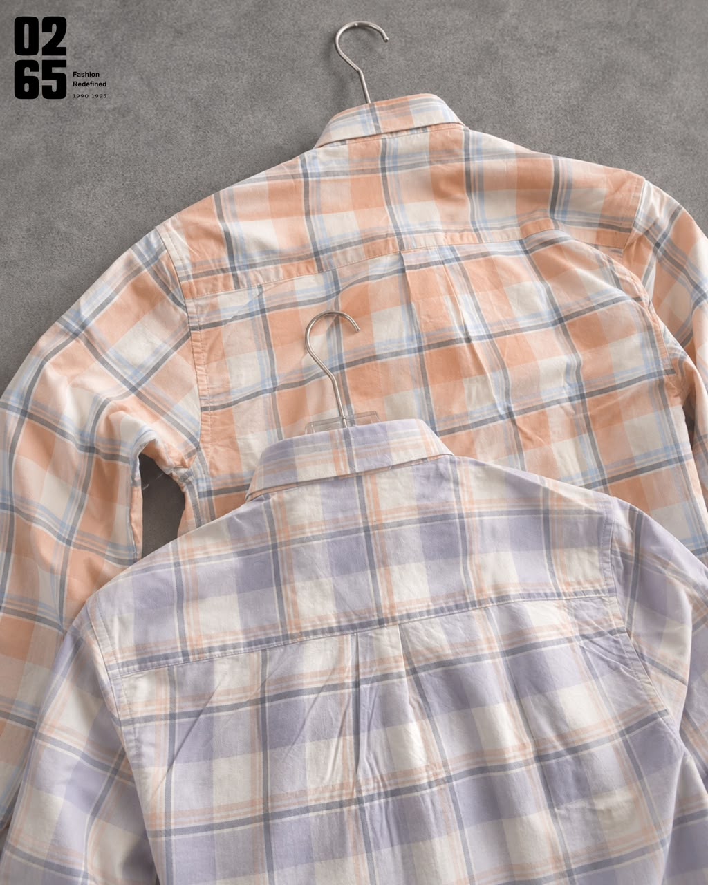 0265 Cotton Oxford Checks Full Sleeve Shirt | Button Down Collar | Backside Box Pleat