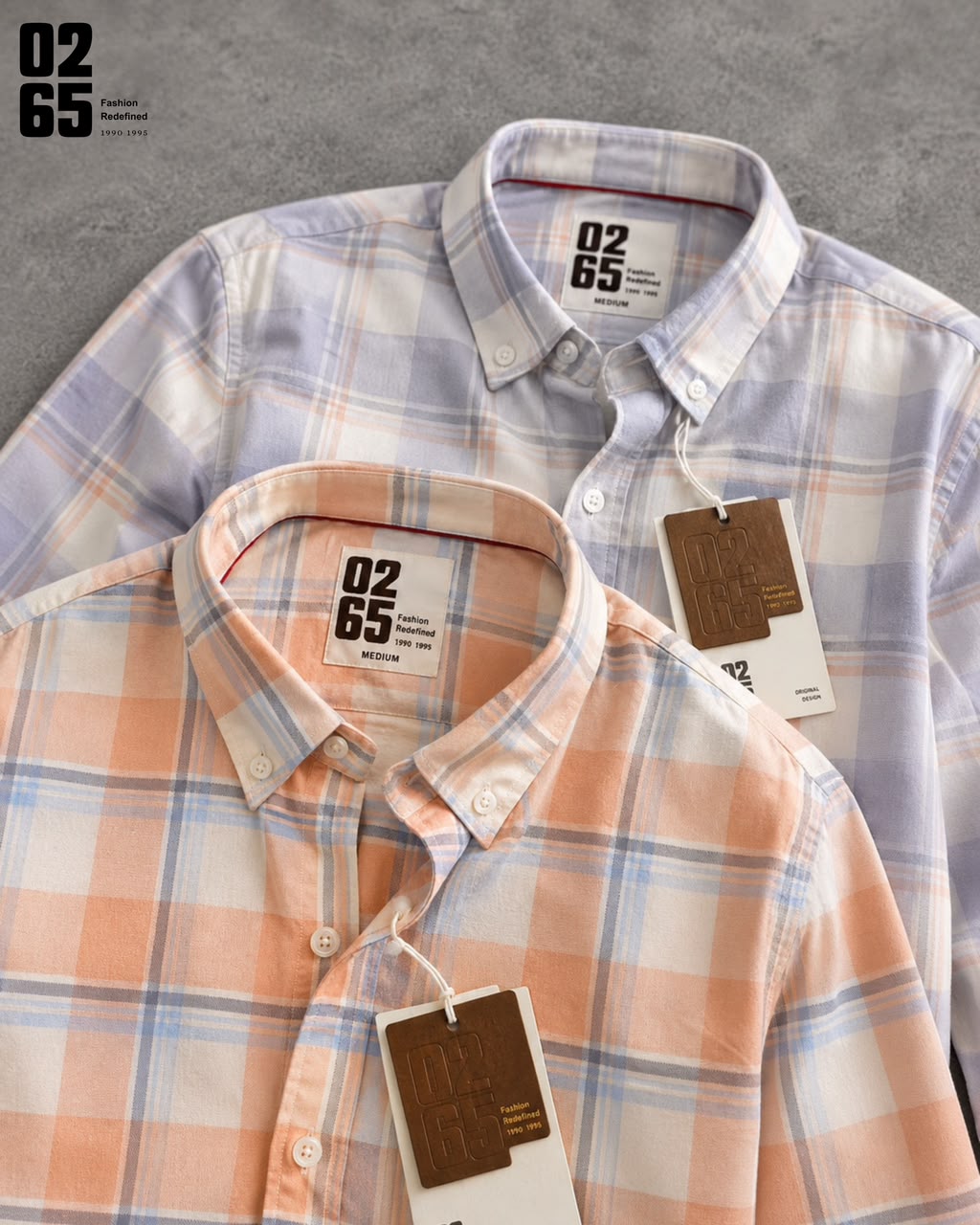 0265 Cotton Oxford Checks Full Sleeve Shirt | Button Down Collar | Backside Box Pleat