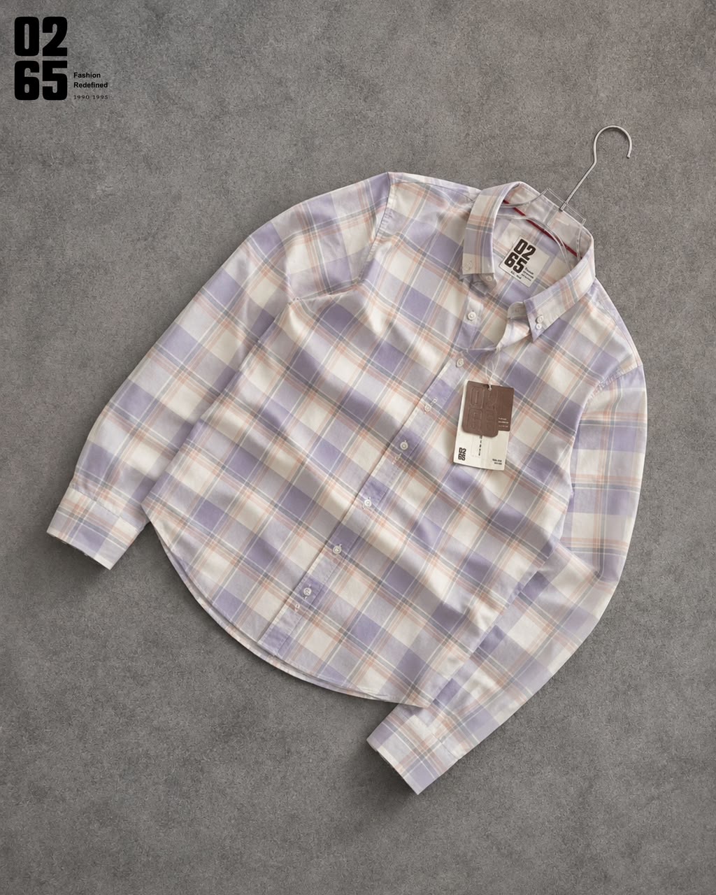 0265 Cotton Oxford Checks Full Sleeve Shirt | Button Down Collar | Backside Box Pleat