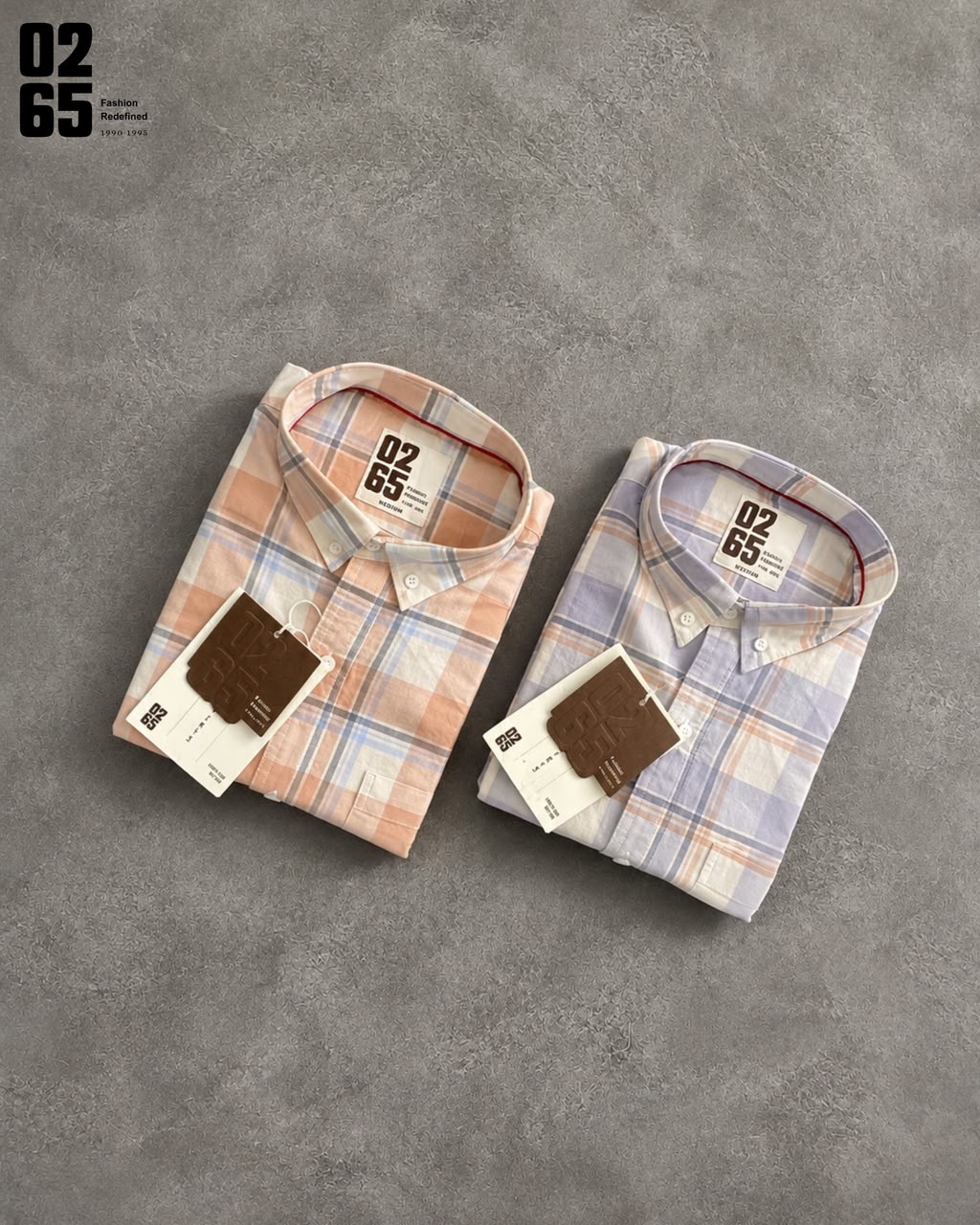 0265 Cotton Oxford Checks Full Sleeve Shirt | Button Down Collar | Backside Box Pleat