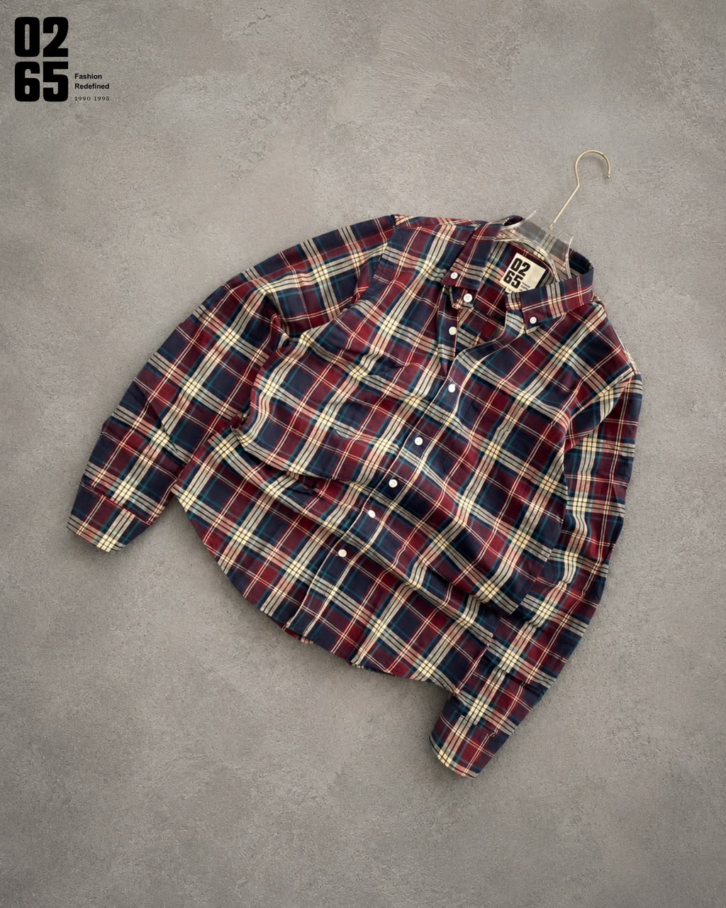 0265 Yarn Dyed Indigo Checks Full Sleeve Shirt| Backside Box Pleat - Arvind Mill Fabric