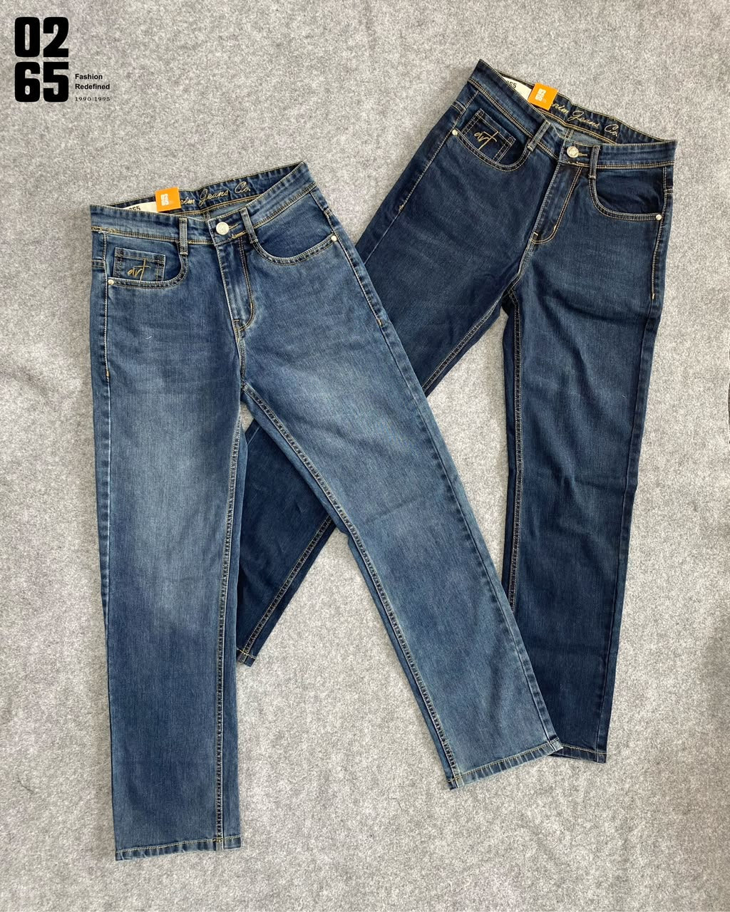 0265 Straight Fit Jeans | Stretchable | 16" Bottom | 40.5" Length | Article 001
