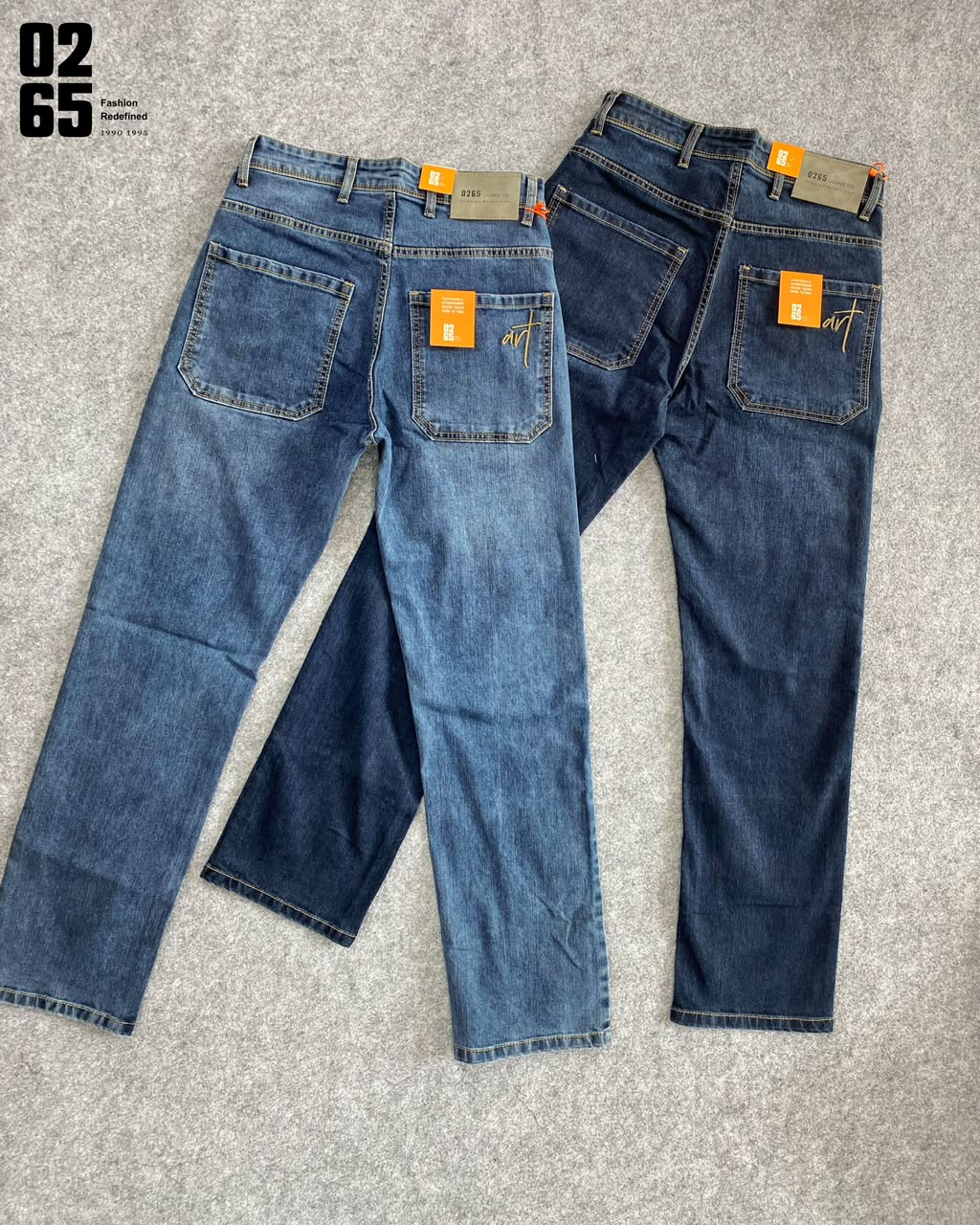 0265 Straight Fit Jeans | Stretchable | 16" Bottom | 40.5" Length | Article 001