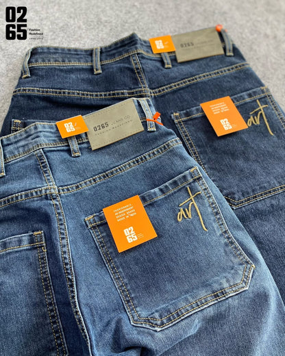 0265 Straight Fit Jeans | Stretchable | 16" Bottom | 40.5" Length | Article 001