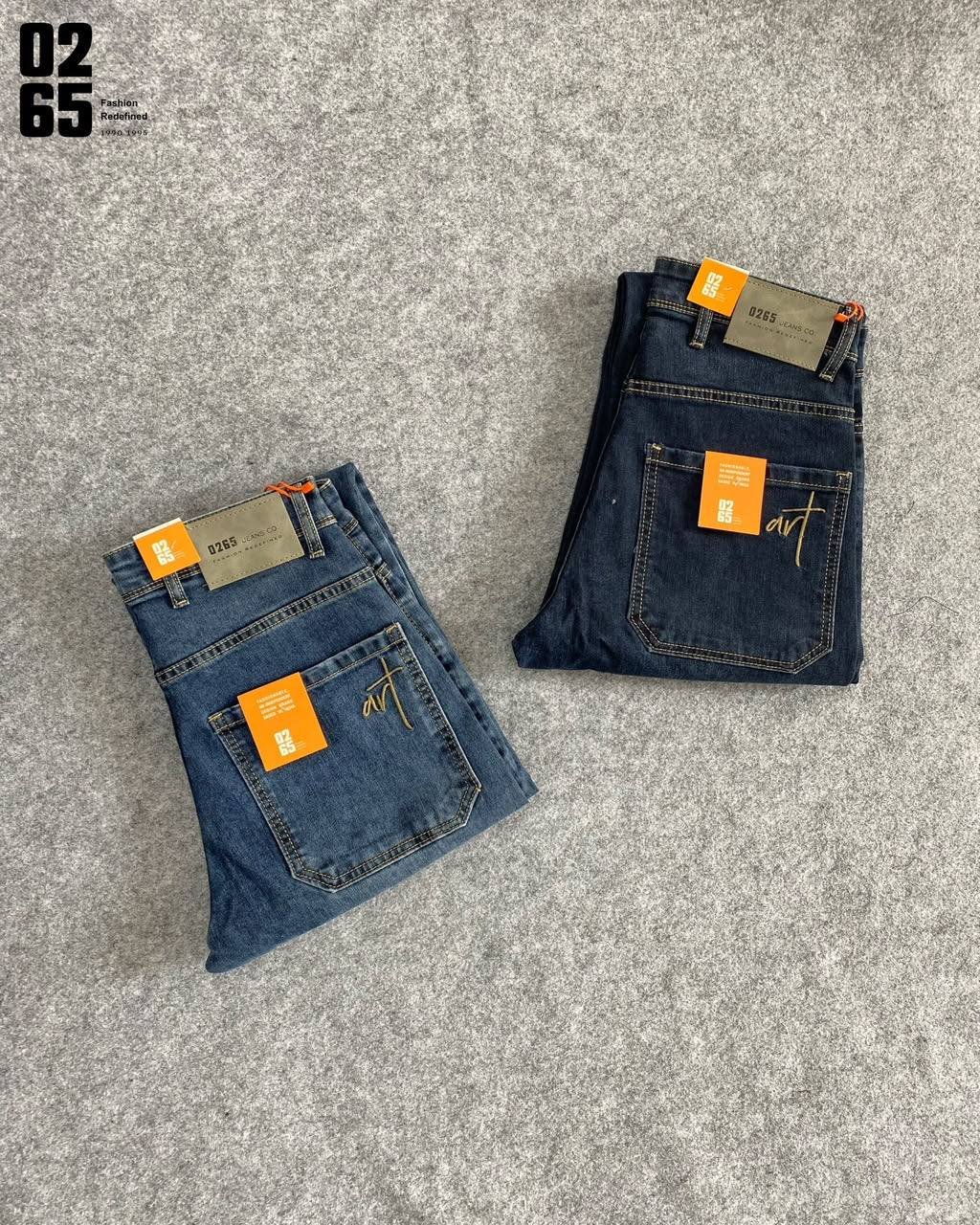 0265 Straight Fit Jeans | Stretchable | 16" Bottom | 40.5" Length | Article 001
