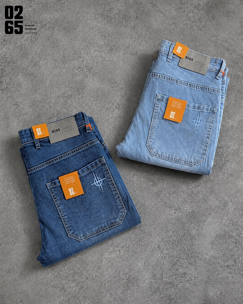 0265 Straight Fit Jeans | Stretchable | 16" Bottom | 40.5" Length | Article 002