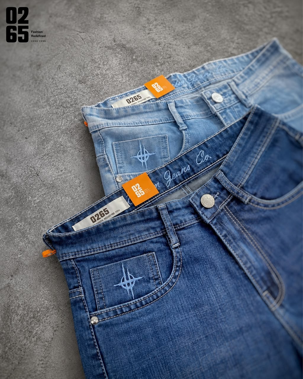 0265 Straight Fit Jeans | Stretchable | 16" Bottom | 40.5" Length | Article 002