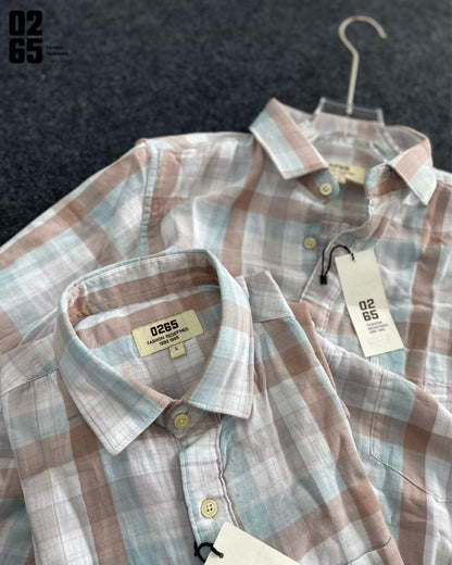 0265 Double Cloth Fabric Full Sleeve Shirt | Cotton Linen Fabric | Ultra Soft | Breathable