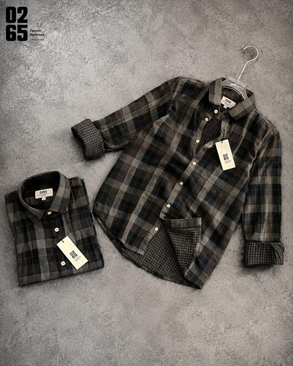 0265 Double Cloth Fabric Full Sleeve Shirt | Cotton Linen Fabric | Ultra Soft | Breathable | Art 003