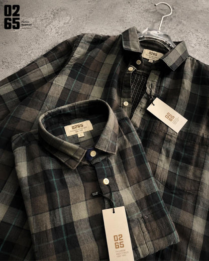 0265 Double Cloth Fabric Full Sleeve Shirt | Cotton Linen Fabric | Ultra Soft | Breathable | Art 003