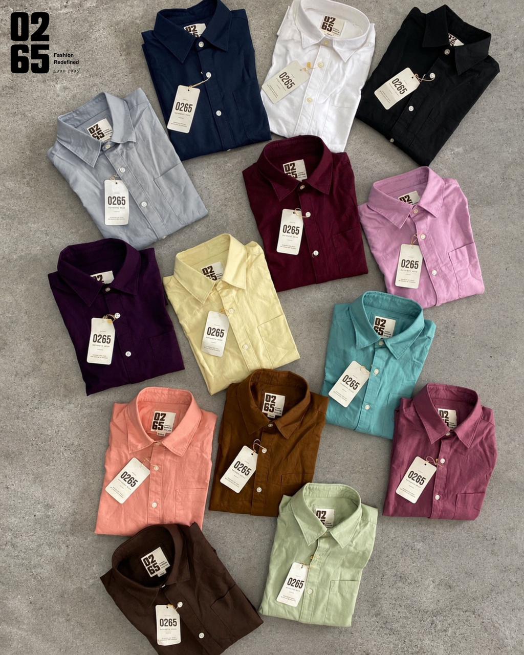 0265 Plain Full Sleeve Shirt | Back Side Box Pleated | 100% Soft Cotton Oxford Fabric