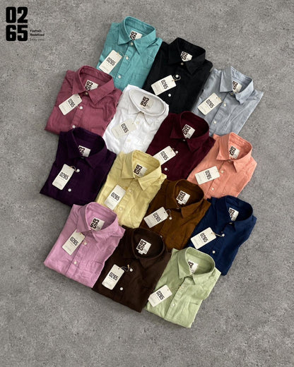 0265 Plain Full Sleeve Shirt | Back Side Box Pleated | 100% Soft Cotton Oxford Fabric