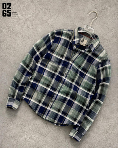 0265 Yarn Dyed Textured Checks Full Sleeve Shirt | Backside Box Pleat