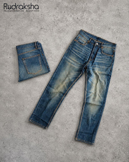 Premium Straight Fit Jeans | Stretchable | Long Lasting Shades| 16" Bottom  | Length 40" | Green Tint