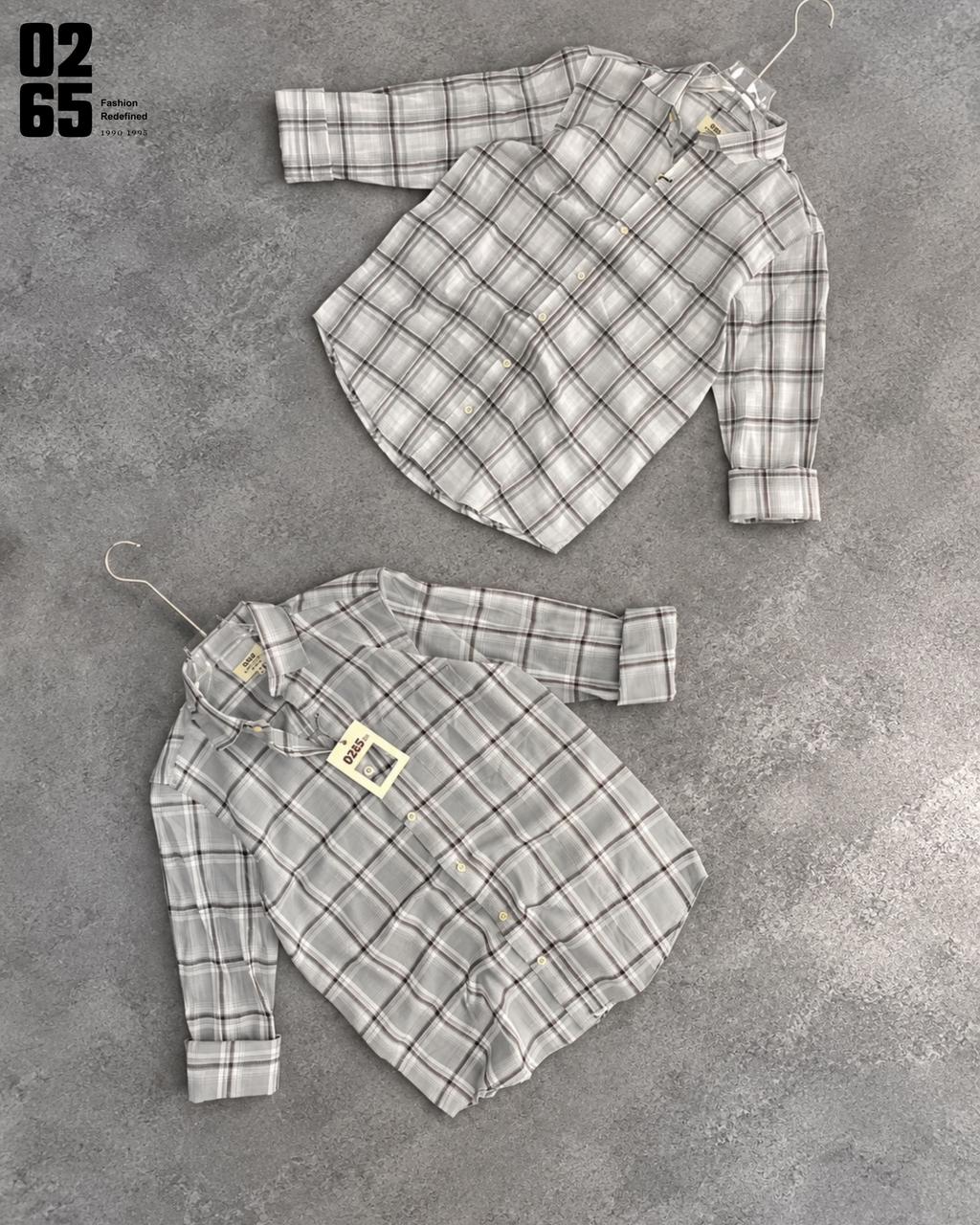 0265 Slub Cotton Full Sleeve Yarn Dyed Shirt | Backside Box Pleat - ART408