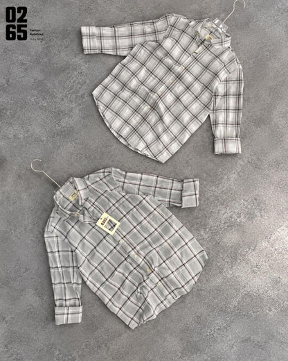 0265 Slub Cotton Full Sleeve Yarn Dyed Shirt | Backside Box Pleat - ART408