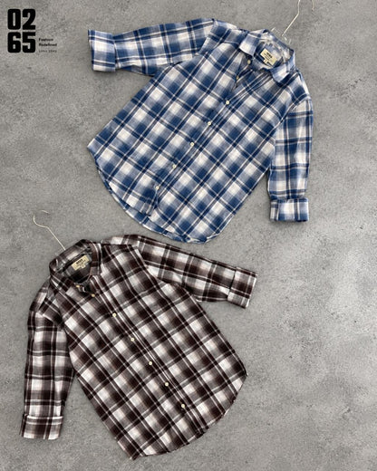 0265 Slub Cotton Full Sleeve Yarn Dyed Shirt | Backside Box Pleat - ART410