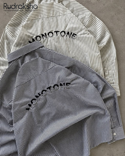 Boxy Fit Imported Fabric Full Sleeve Shirt | Backside Embroidery Work | Apple Cut Bottom Hem | Short Length | Trendy | Art 001