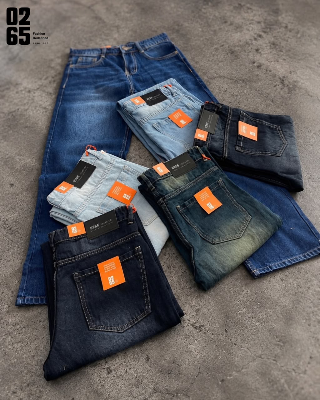 0265 Straight Fit Jeans | Non-Lycra | Whisker & Washed | Length 40.5 | Bottom Width 18"