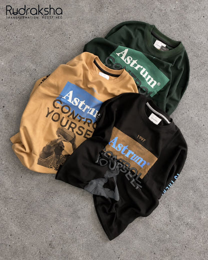 Boxy Fit Full Sleeve Waffle T-Shirt | Front Side Screen Print