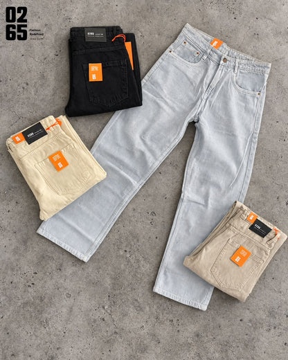 0265 Straight Fit Jeans | Non Lycra | 18" Bottom Width | 40" Length | Soft Fabric
