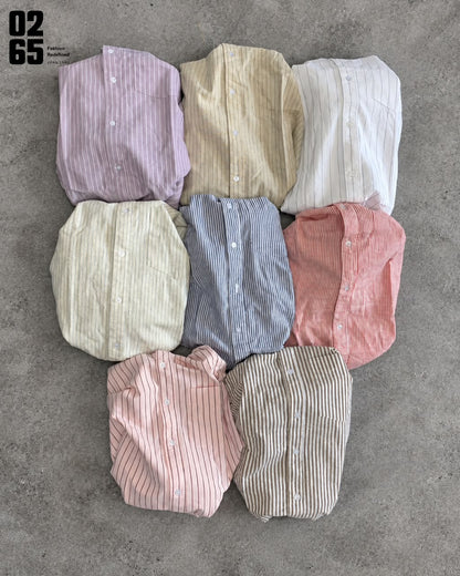 0265 Lining Full Sleeeve Shirt | Button Down Collar  | 100% Soft Cotton | Yarn Dyed Fabric