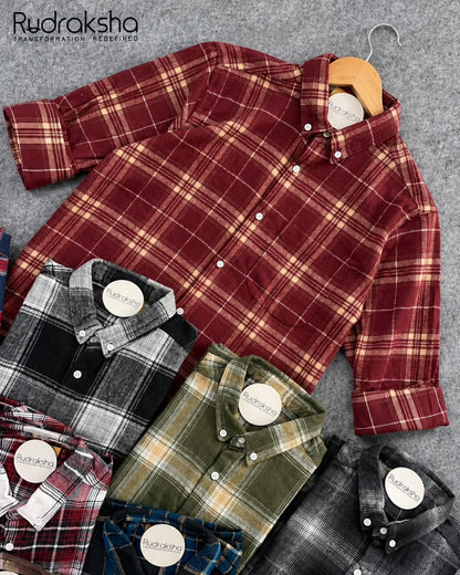 Boxy Fit Flannel Full Sleeve Checks Shirt | ARTICLE No M001