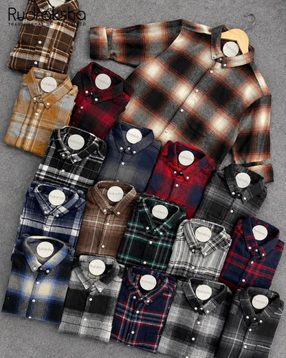 Boxy Fit Flannel Full Sleeve Checks Shirt | ARTICLE No S001