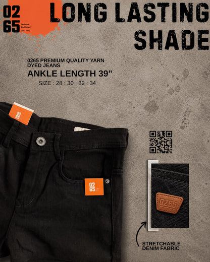 0265 Ankle Length 39" | Stretchable Jeans | Long Lasting Shade | Suitable for Height 5.4" to 5.8"