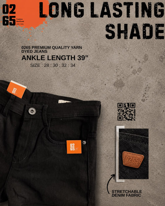 0265 Ankle Length 39" | Stretchable Jeans | Long Lasting Shade | Suitable for Height 5.4" to 5.8"