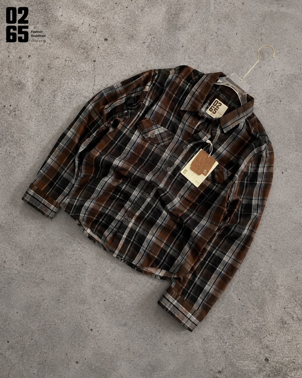 0265 Corduroy Double Pocket Full Sleeve Shirt | Yarn Dyed Checks