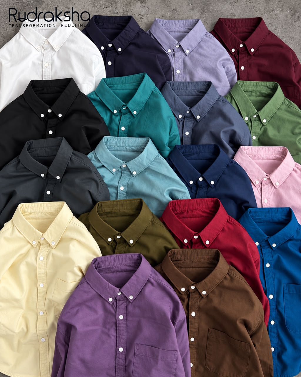 Boxy Fit Full Sleeve Shirt | 100 % Cotton | Button Down Collar | Embroidery at front right bottom