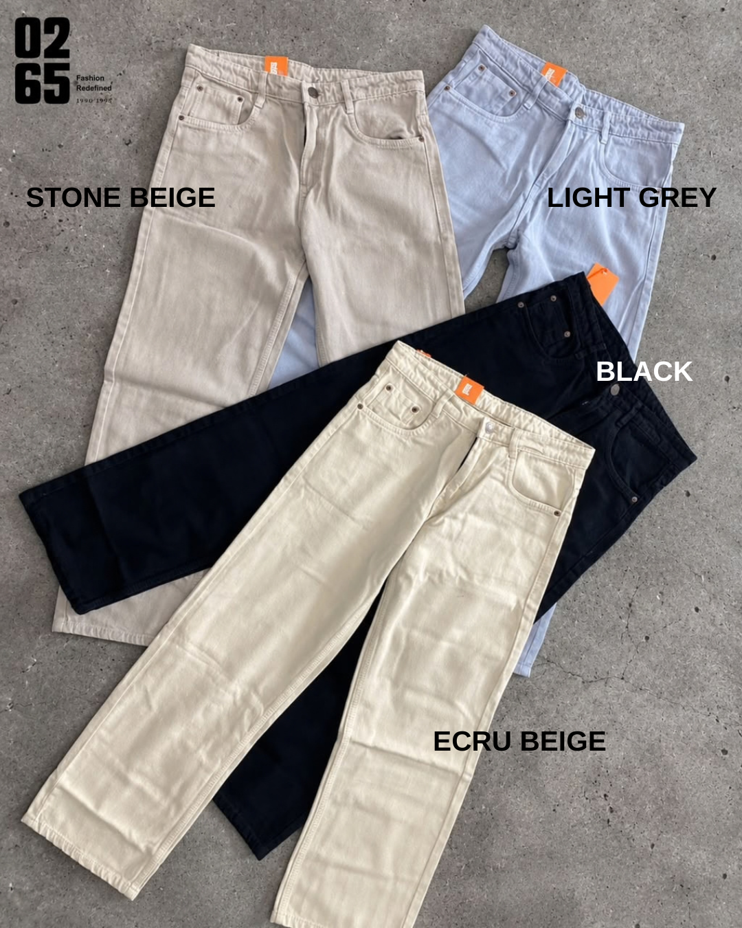 0265 Straight Fit Jeans | Non Lycra | 18" Bottom Width | 40" Length | Soft Fabric