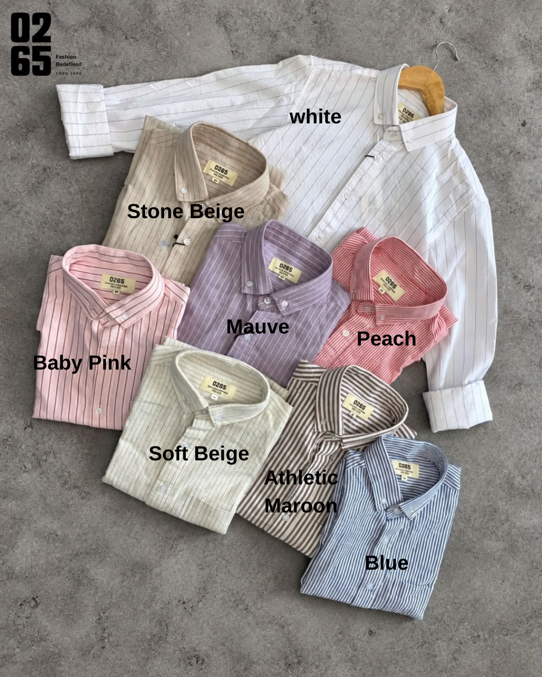0265 Lining Full Sleeeve Shirt | Button Down Collar  | 100% Soft Cotton | Yarn Dyed Fabric