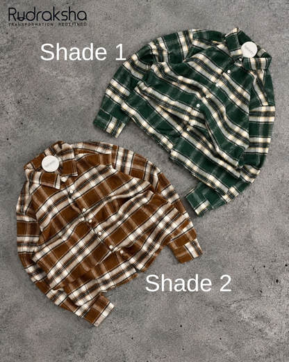 Boxy Fit Flannel Full Sleeve Checks Shirt